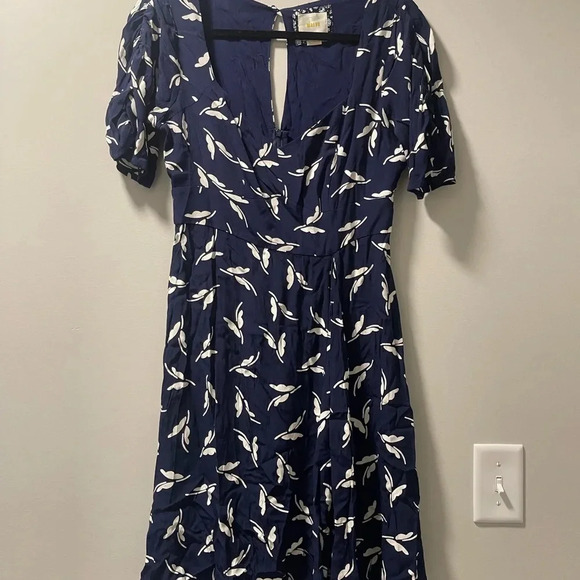 Maeve | Anthropologie | Fern Ruched Shoulder Dress Coquette Prairie Cottagecore - Picture 2 of 5